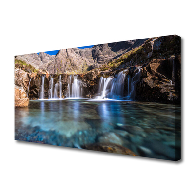 Canvas Kunstdruck Wasserfall Natur