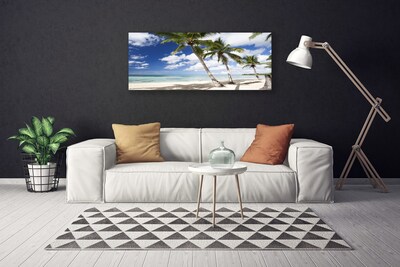 Canvas Kunstdruck Meer Strand Palmen Landschaft