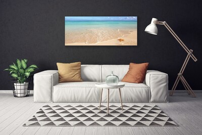 Canvas Kunstdruck Meer Strand Seestern Landschaft