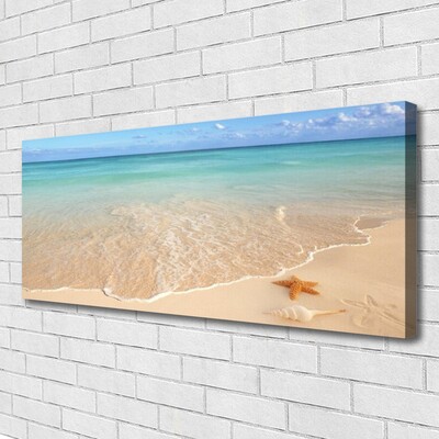 Canvas Kunstdruck Meer Strand Seestern Landschaft