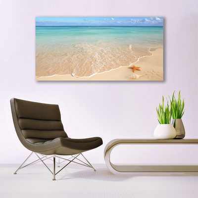 Canvas Kunstdruck Meer Strand Seestern Landschaft