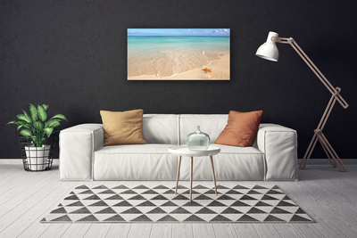 Canvas Kunstdruck Meer Strand Seestern Landschaft