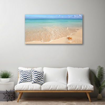 Canvas Kunstdruck Meer Strand Seestern Landschaft