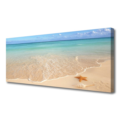 Canvas Kunstdruck Meer Strand Seestern Landschaft