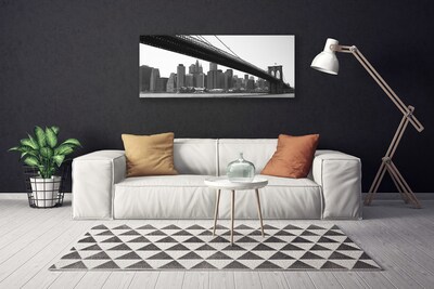 Canvas Kunstdruck Brücke Stadt Architektur