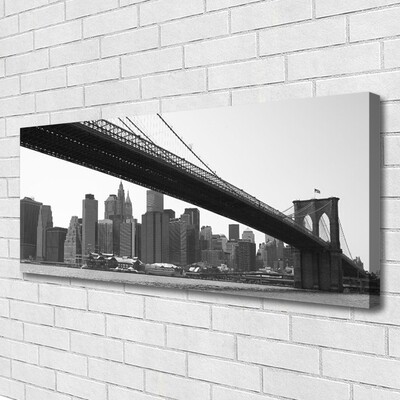 Canvas Kunstdruck Brücke Stadt Architektur