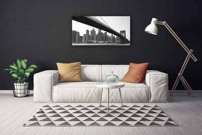 Canvas Kunstdruck Brücke Stadt Architektur