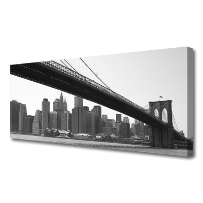 Canvas Kunstdruck Brücke Stadt Architektur
