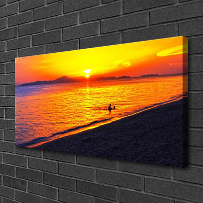 Canvas Kunstdruck Meer Sonne Strand Landschaft