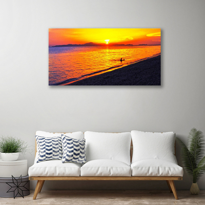 Canvas Kunstdruck Meer Sonne Strand Landschaft