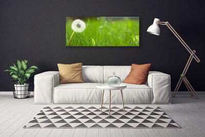 Canvas Kunstdruck Pusteblume Gras Pflanzen