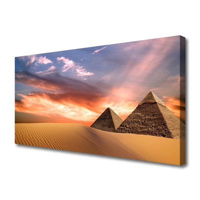 Canvas Kunstdruck Wüste Pyramiden Architektur