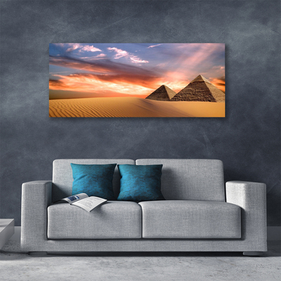 Canvas Kunstdruck Wüste Pyramiden Architektur