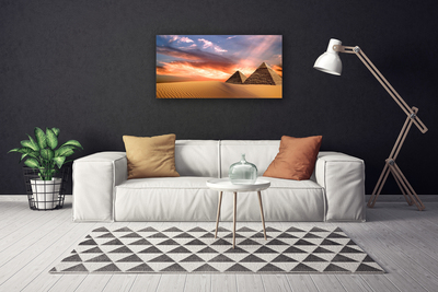 Canvas Kunstdruck Wüste Pyramiden Architektur