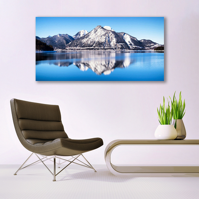 Canvas Kunstdruck See Gebirge Landschaft