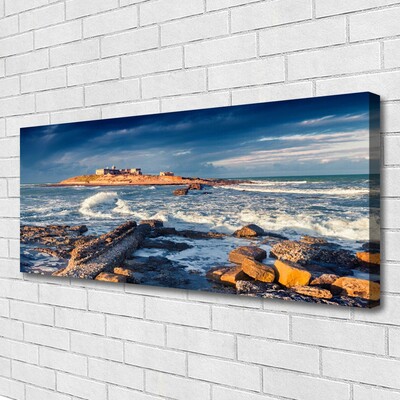 Canvas Kunstdruck Meer Steine Landschaft