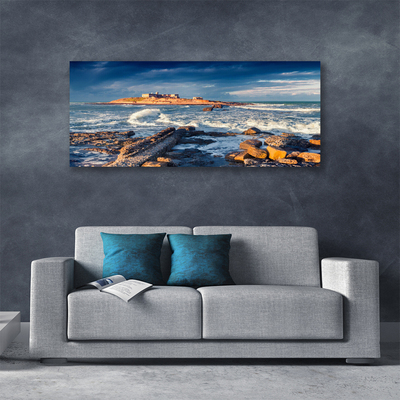 Canvas Kunstdruck Meer Steine Landschaft