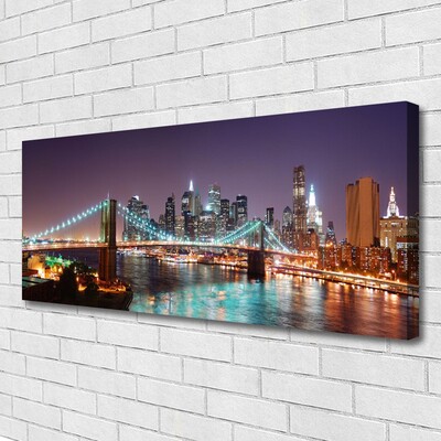 Canvas Kunstdruck Brücke Stadt Architektur