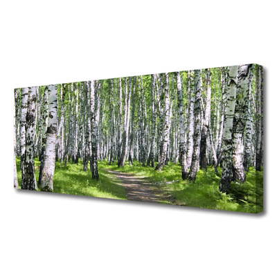 Canvas Kunstdruck Wald Fußpfad Natur