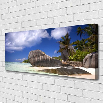 Canvas Kunstdruck Felsen Strand Landschaft