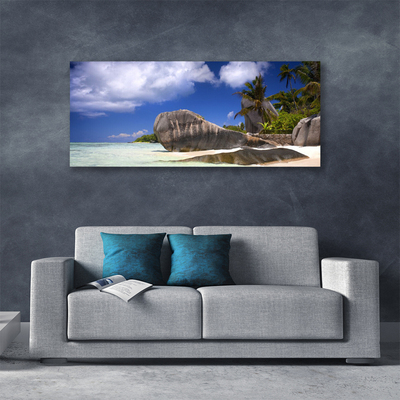 Canvas Kunstdruck Felsen Strand Landschaft