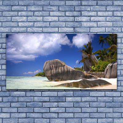 Canvas Kunstdruck Felsen Strand Landschaft