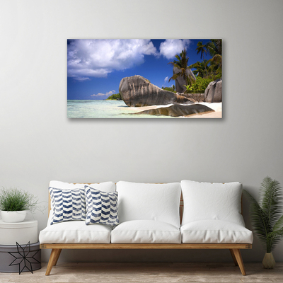 Canvas Kunstdruck Felsen Strand Landschaft