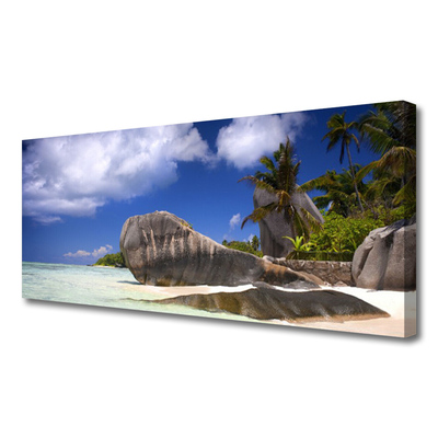 Canvas Kunstdruck Felsen Strand Landschaft