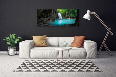 Canvas Kunstdruck See Wasserfall Natur