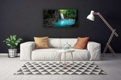 Canvas Kunstdruck See Wasserfall Natur