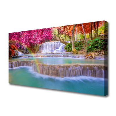 Canvas Kunstdruck Wasserfall Natur