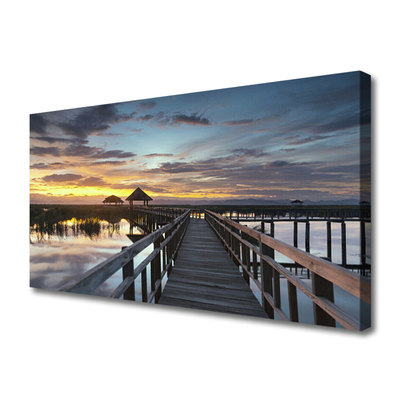 Canvas Kunstdruck Brücke Architektur