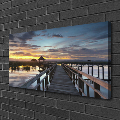 Canvas Kunstdruck Brücke Architektur