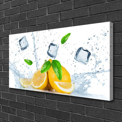 Canvas Kunstdruck Limette Eiswürfel Küche