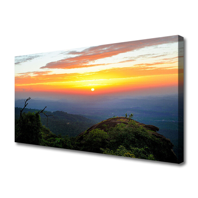 Canvas Kunstdruck Gebirge Wälder Landschaft