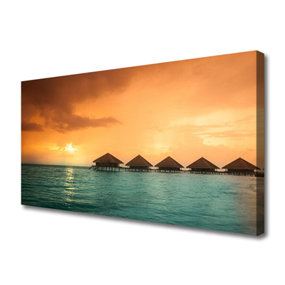 Canvas Kunstdruck Meer Sonne Landschaft