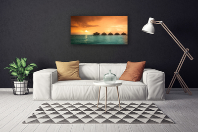 Canvas Kunstdruck Meer Sonne Landschaft