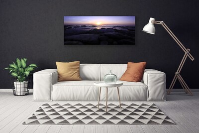 Canvas Kunstdruck Steine Meer Landschaft