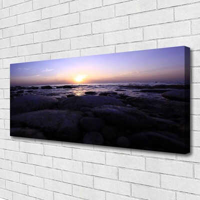 Canvas Kunstdruck Steine Meer Landschaft