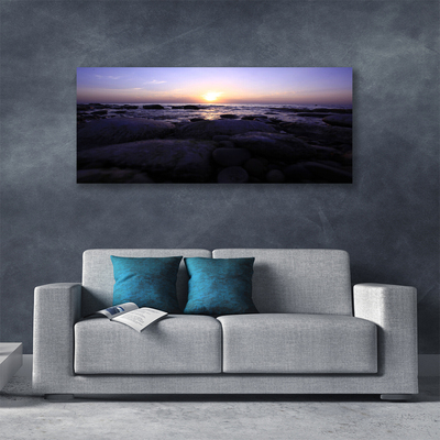 Canvas Kunstdruck Steine Meer Landschaft