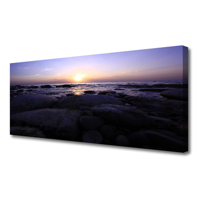 Canvas Kunstdruck Steine Meer Landschaft