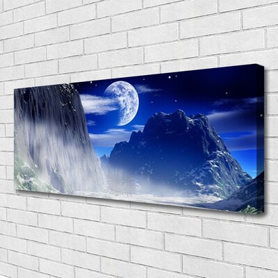 Canvas Kunstdruck Gebirge Nacht Landschaft