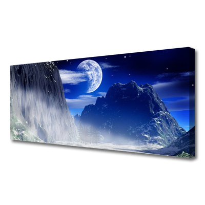 Canvas Kunstdruck Gebirge Nacht Landschaft