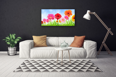 Canvas Kunstdruck Blumen Gras Pflanzen