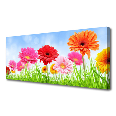 Canvas Kunstdruck Blumen Gras Pflanzen