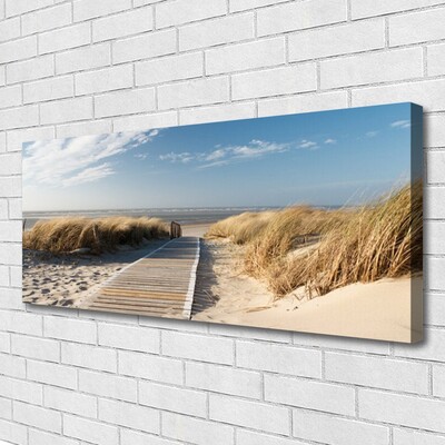 Canvas Kunstdruck Strand Weg Landschaft