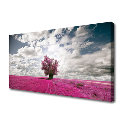 Canvas Kunstdruck Baum Feld Natur