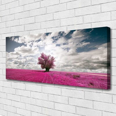 Canvas Kunstdruck Baum Feld Natur