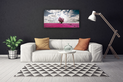 Canvas Kunstdruck Baum Feld Natur