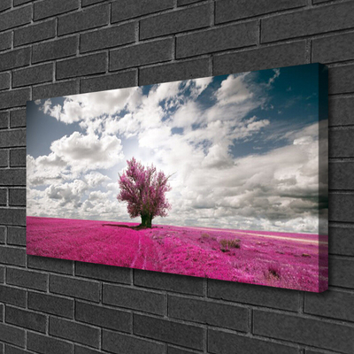 Canvas Kunstdruck Baum Feld Natur